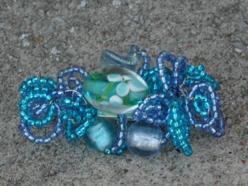 Broche Spirale Bleu