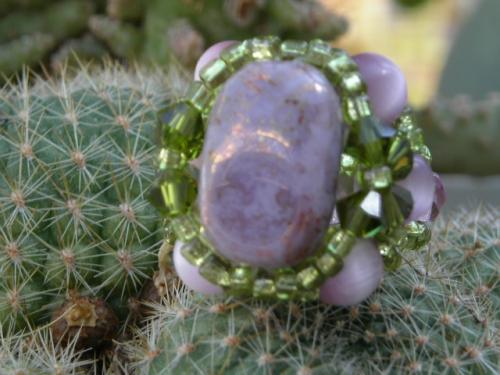 Bague Parme-Olivine