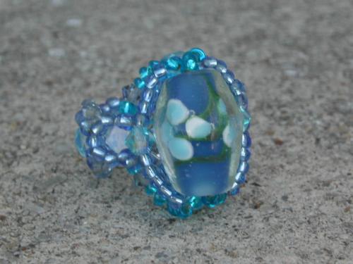 Bague Spirale Bleue