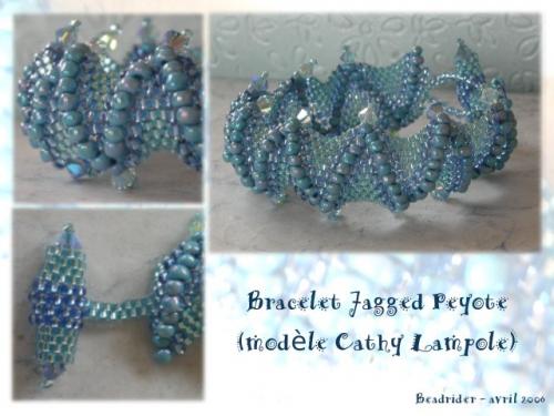 Bracelet Blue Jagged Peyote