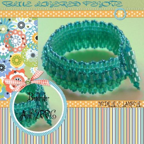 Bracelet Blue Layered Peyote