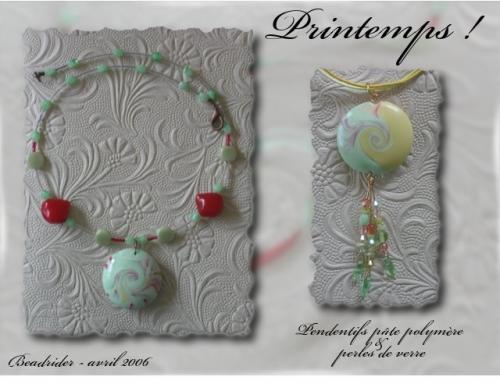 Pendentifs printemps